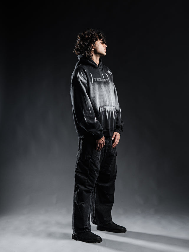 “Bleed Fade” Hoodie – Phantom Black