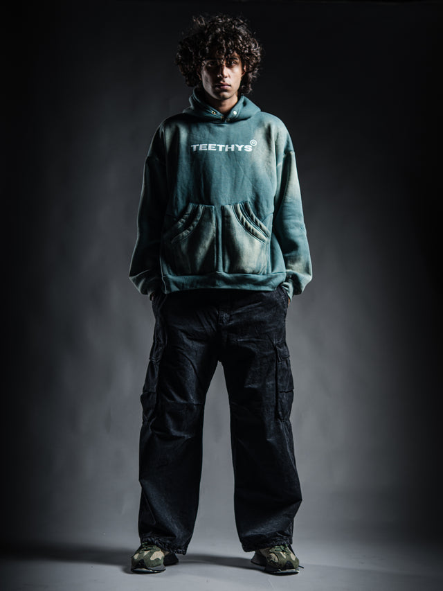 Drowned Age” Hoodie – Washed Sea Green