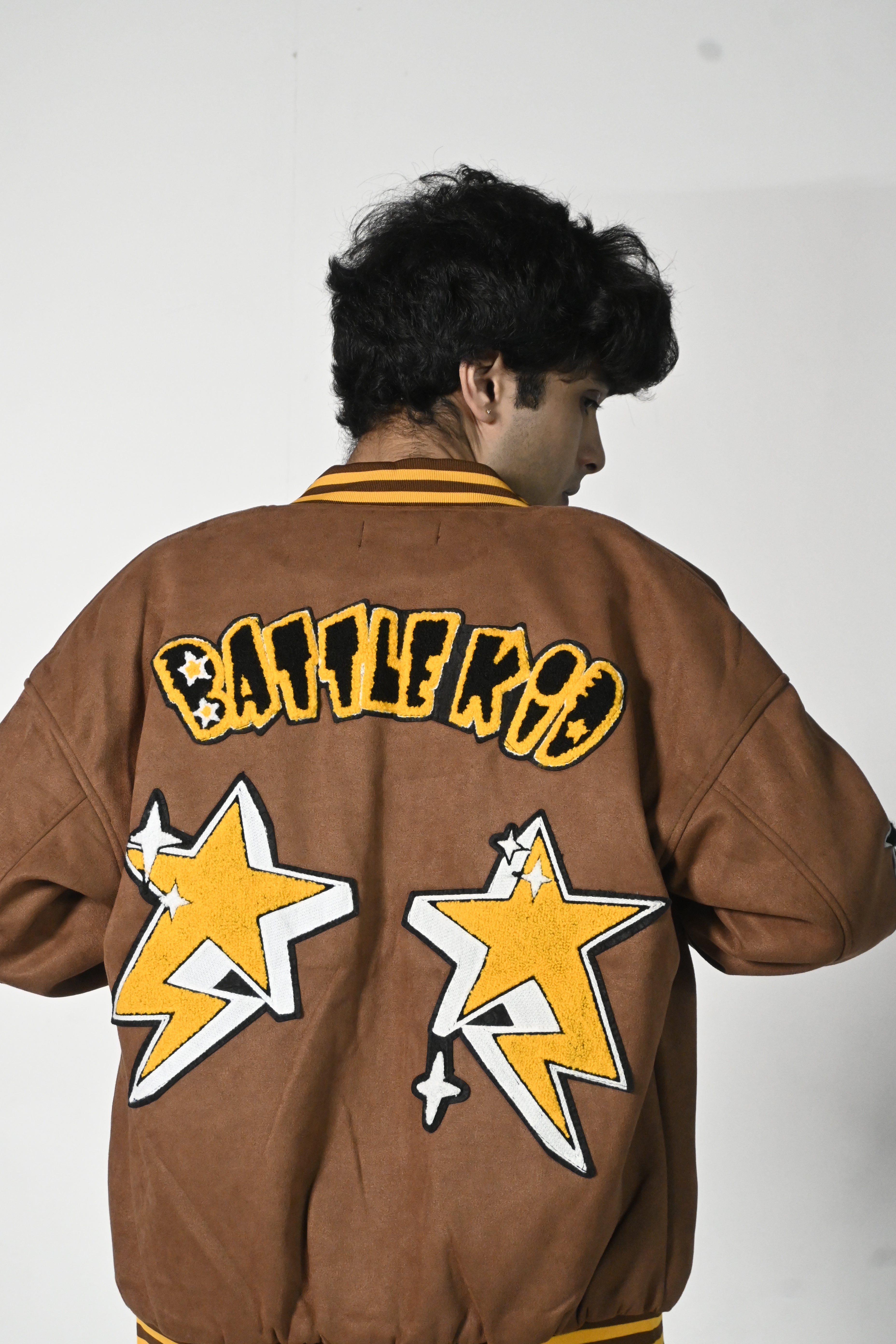 BATTLE KID - VARSITY JACKET ( SUEDE LEATHER )