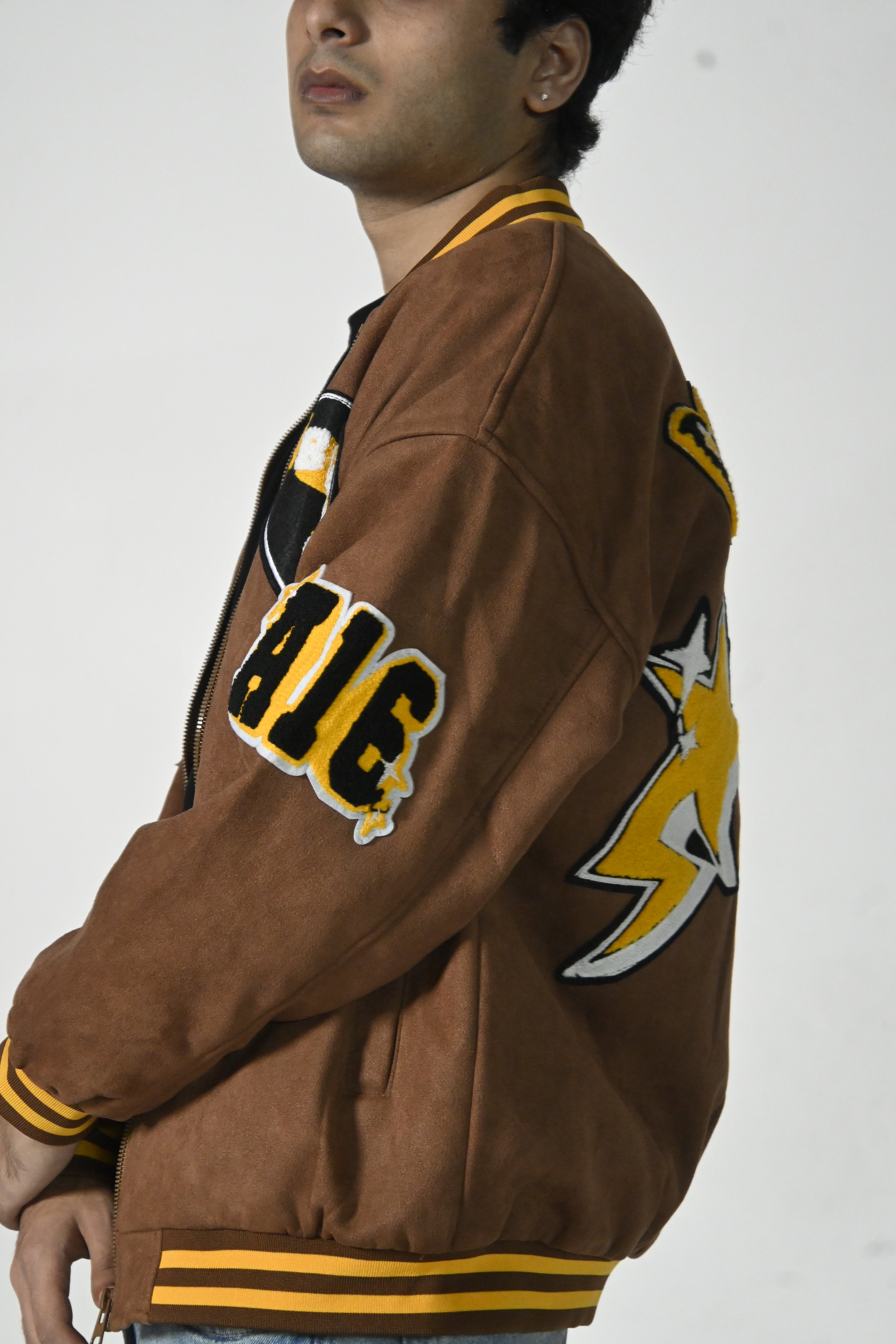 BATTLE KID - VARSITY JACKET ( SUEDE LEATHER )