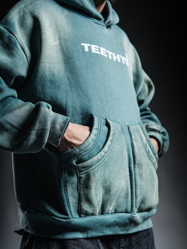 Drowned Age” Hoodie – Washed Sea Green