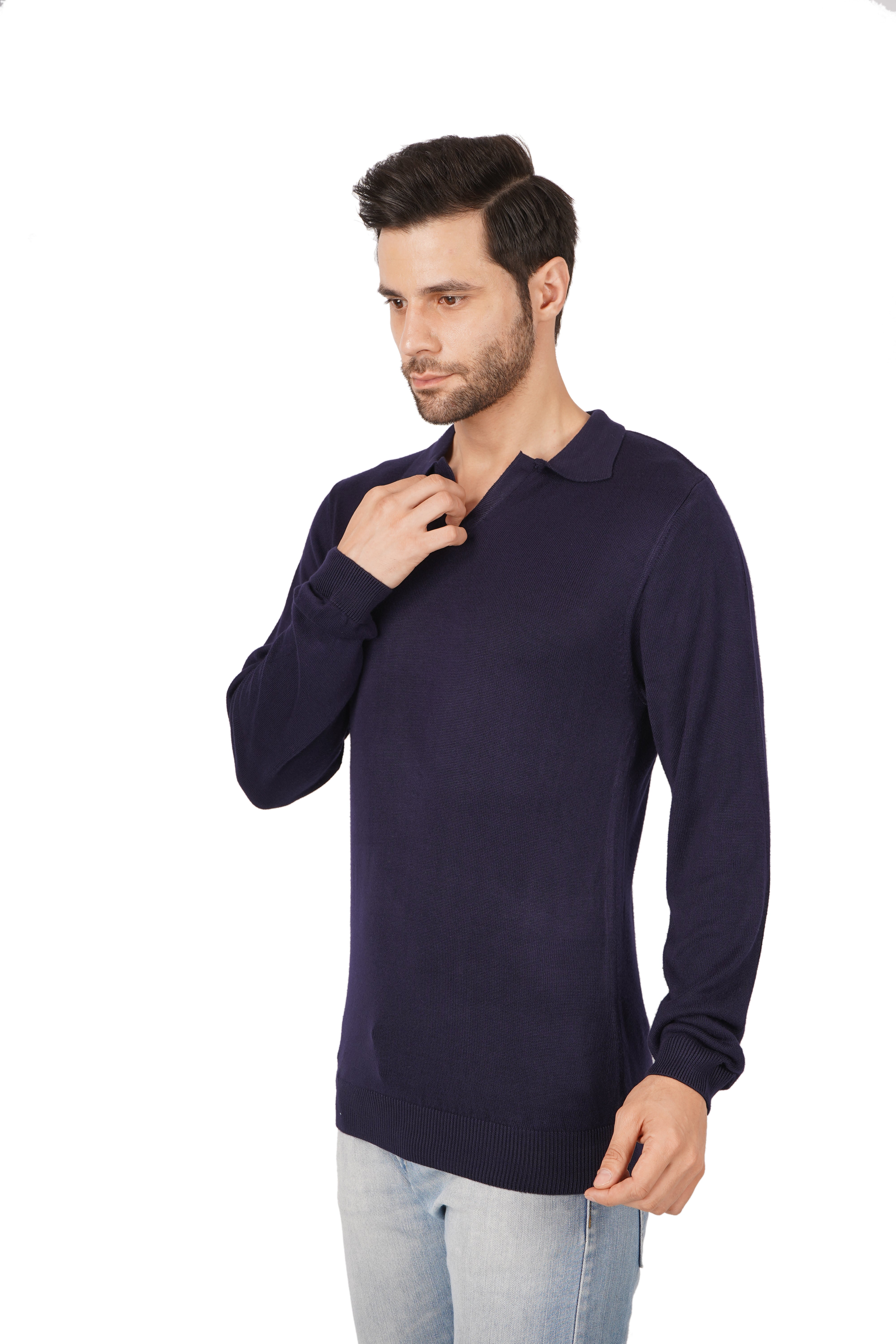 Navy Blue Knitted Sweaters