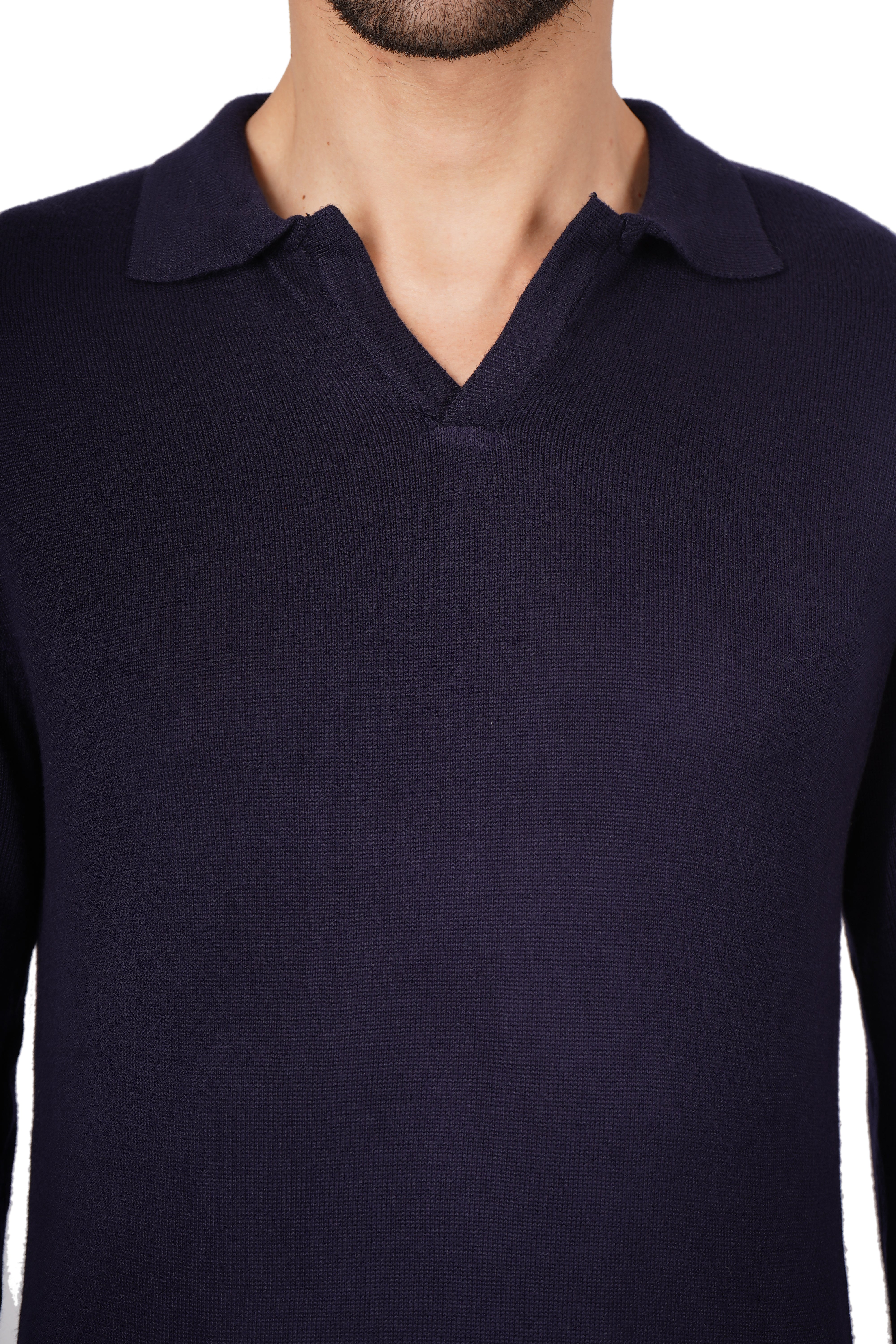 Navy Blue Knitted Sweaters